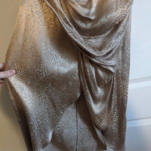 Gold one shoulder dress
